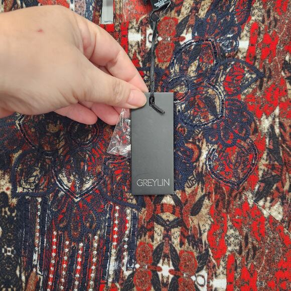 NWT Anthropologie Greylin Multi-Color Embroidered Shift Dress Women's XS - Picture 5 of 10